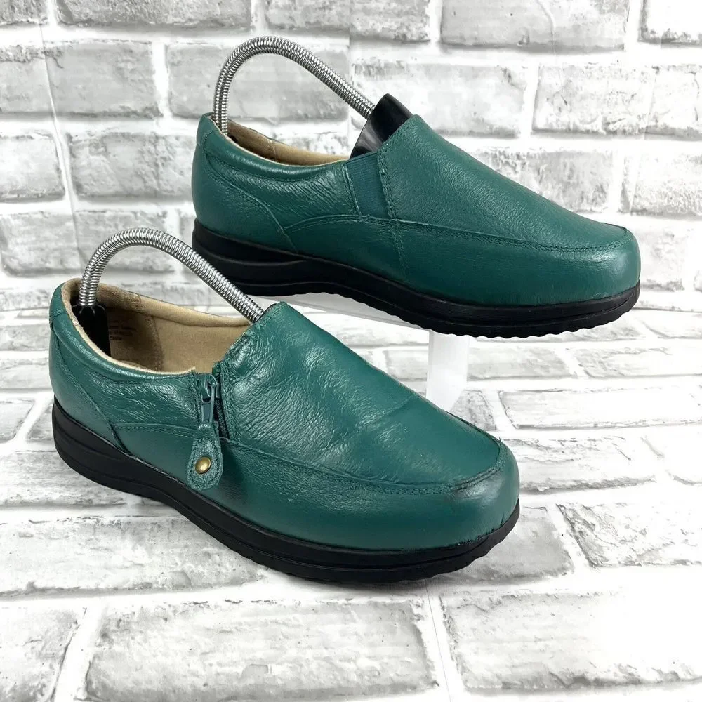 Dr. Scholls 902337 Women's 10 Wide Green Comfort Loafers Air-Pillo E4H-PY